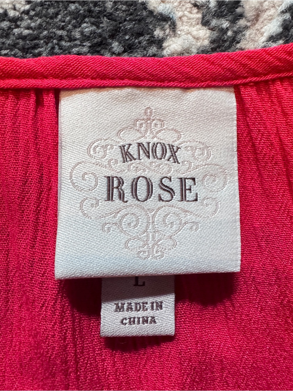 Knox Rose Brick Red Embroidered Tie-Strap Camisole - Picture 6 of 11